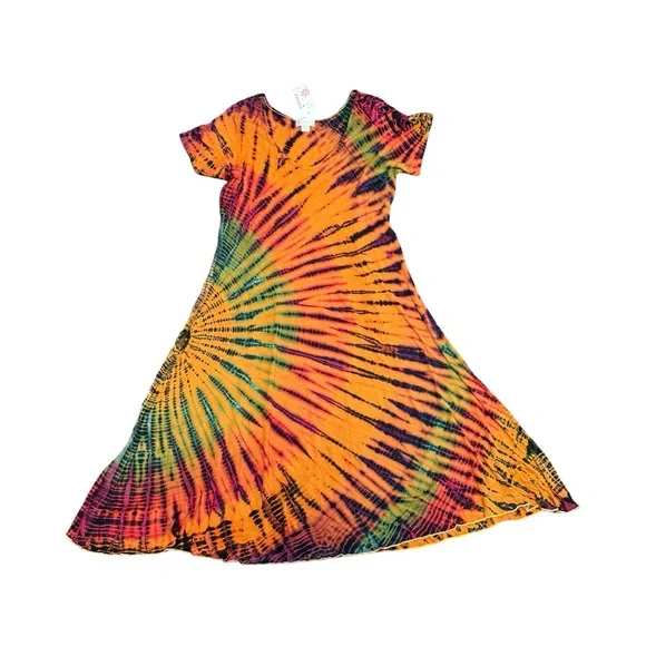 Colorful Tie-Dye Maxi Dress - Picture 3 of 8